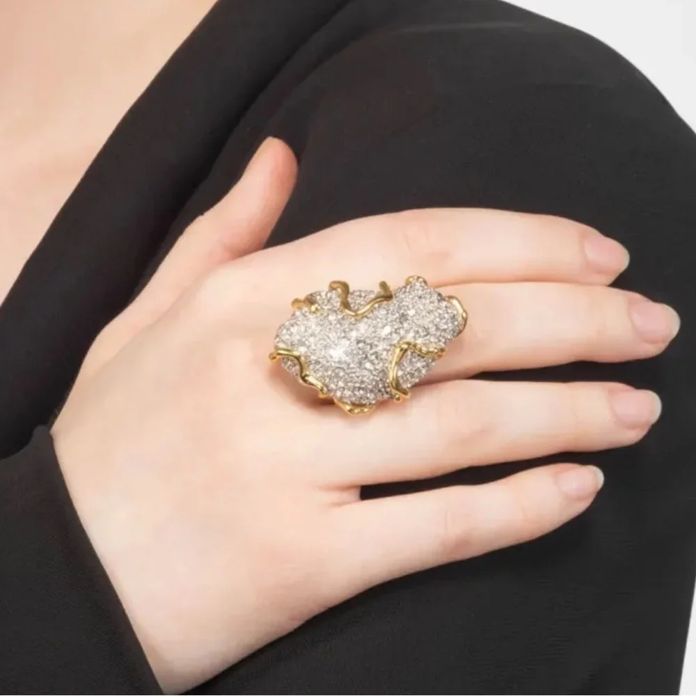 Alexis Bittar Solanales Large Crystal Pave Geode Ring
